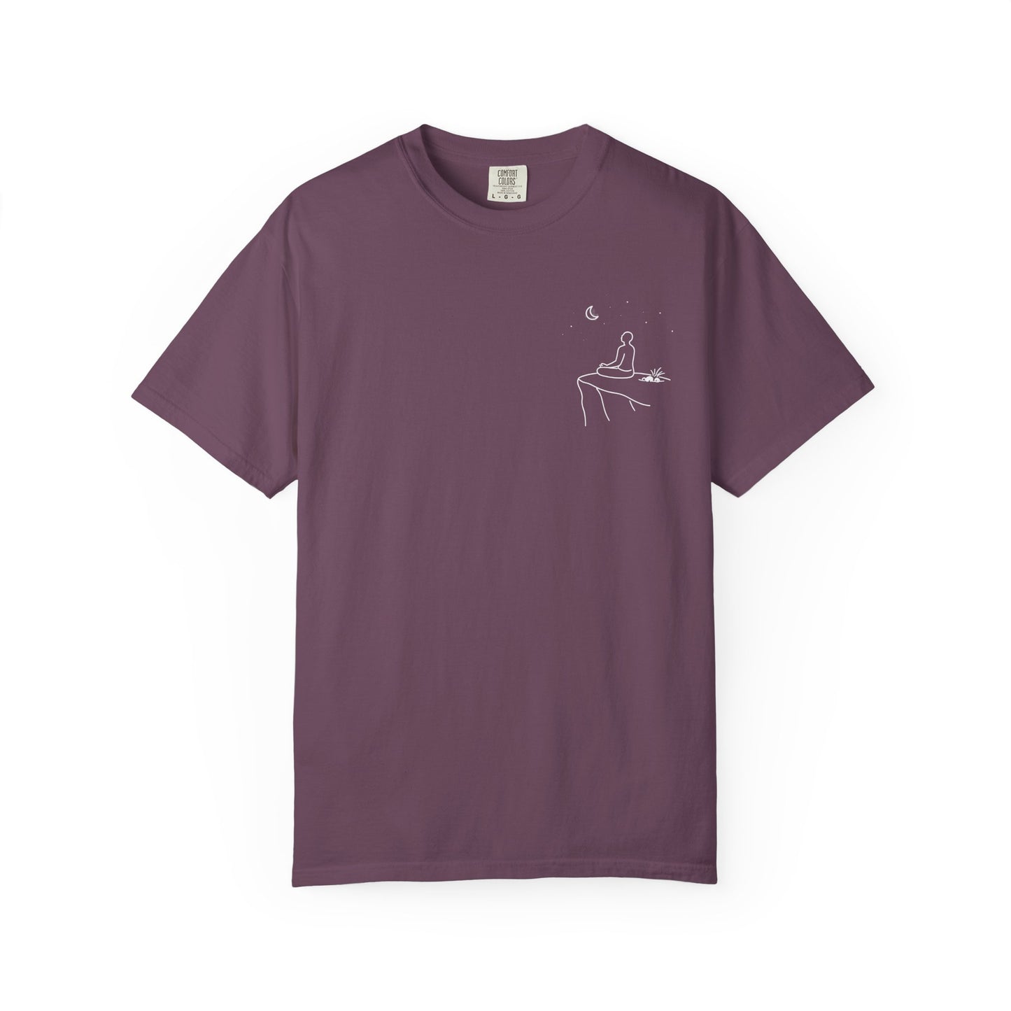 Breaking Cycles Not Spirits T-Shirt — Meditating Pocket Graphic