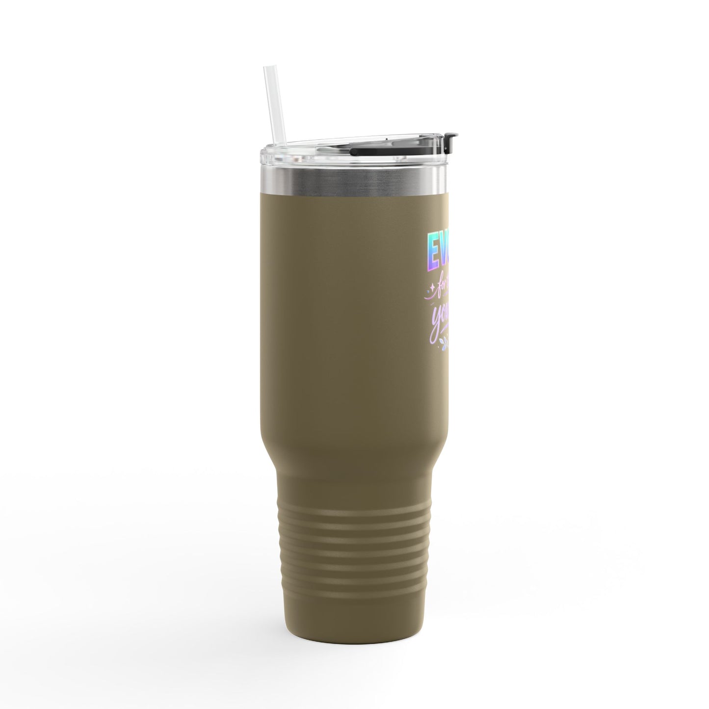 'Evolve for the Rest of Your Life' 40oz Insulated Travel Mug — Self-Growth Motivation