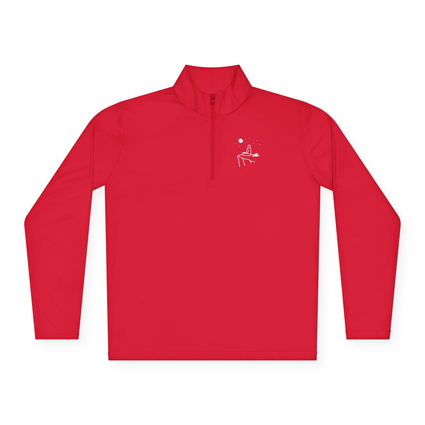 Quarter-Zip Pullover — "breathe you're allowed to take up space" Inspirational Embroidered