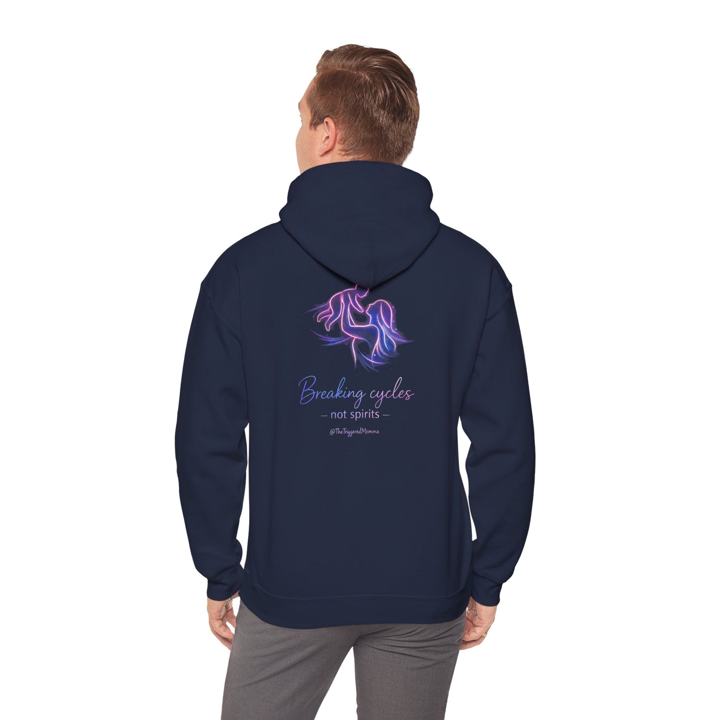 Break cycles, not spirits- Unisex Heavy Blend™ Hooded Sweatshirt