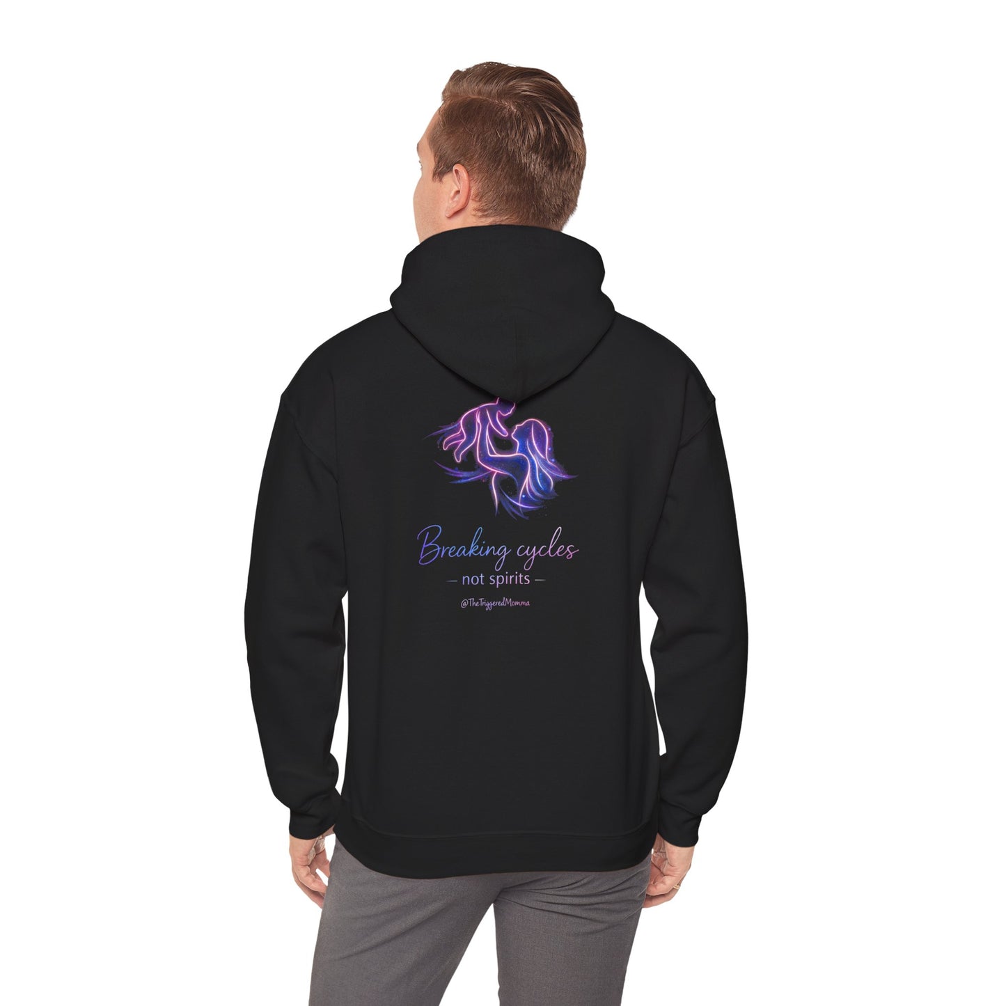 Break cycles, not spirits- Unisex Heavy Blend™ Hooded Sweatshirt