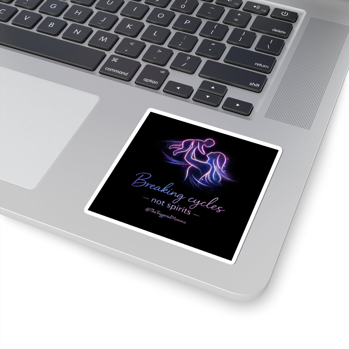 Sticker — "Breaking Cycles Not Spirits" Neon Mother & Child Empowerment Sticker