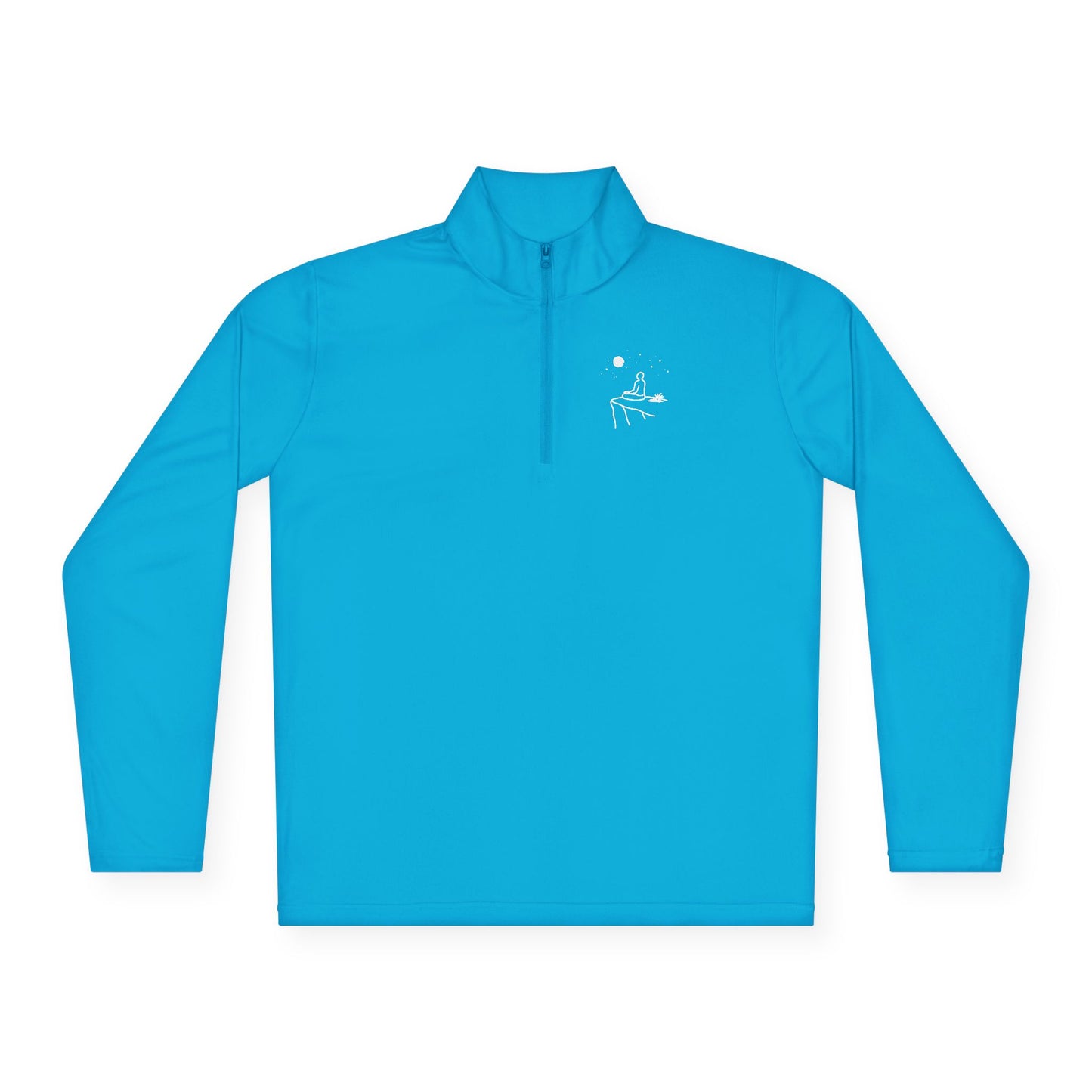 Quarter-Zip Pullover — "breathe you're allowed to take up space" Inspirational Embroidered