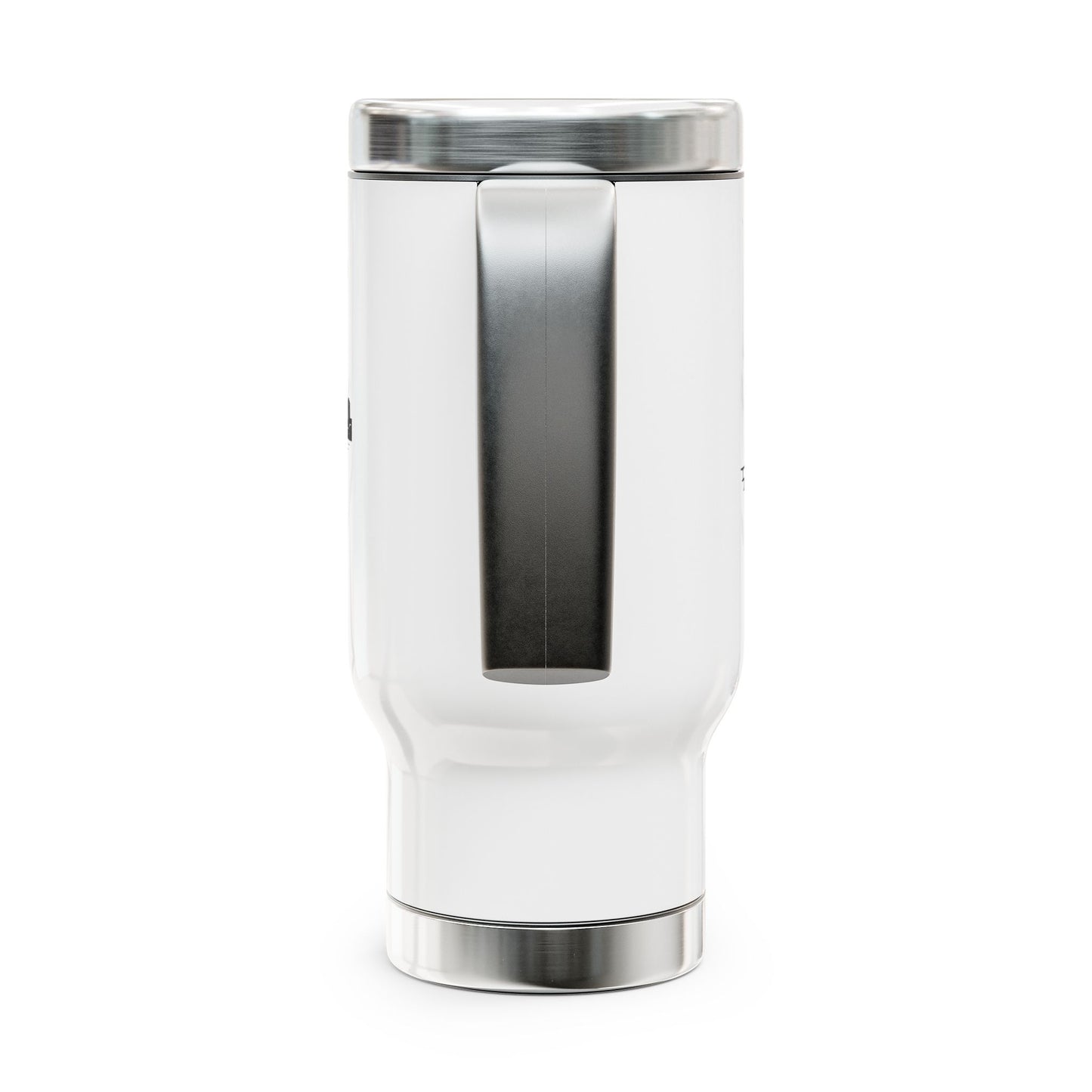 Cat Couple Skyline Travel Mug — 14oz Stainless Steel Tumbler with Handle