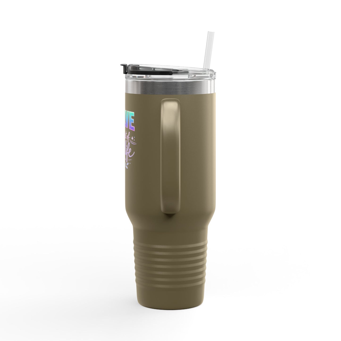 'Evolve for the Rest of Your Life' 40oz Insulated Travel Mug — Self-Growth Motivation