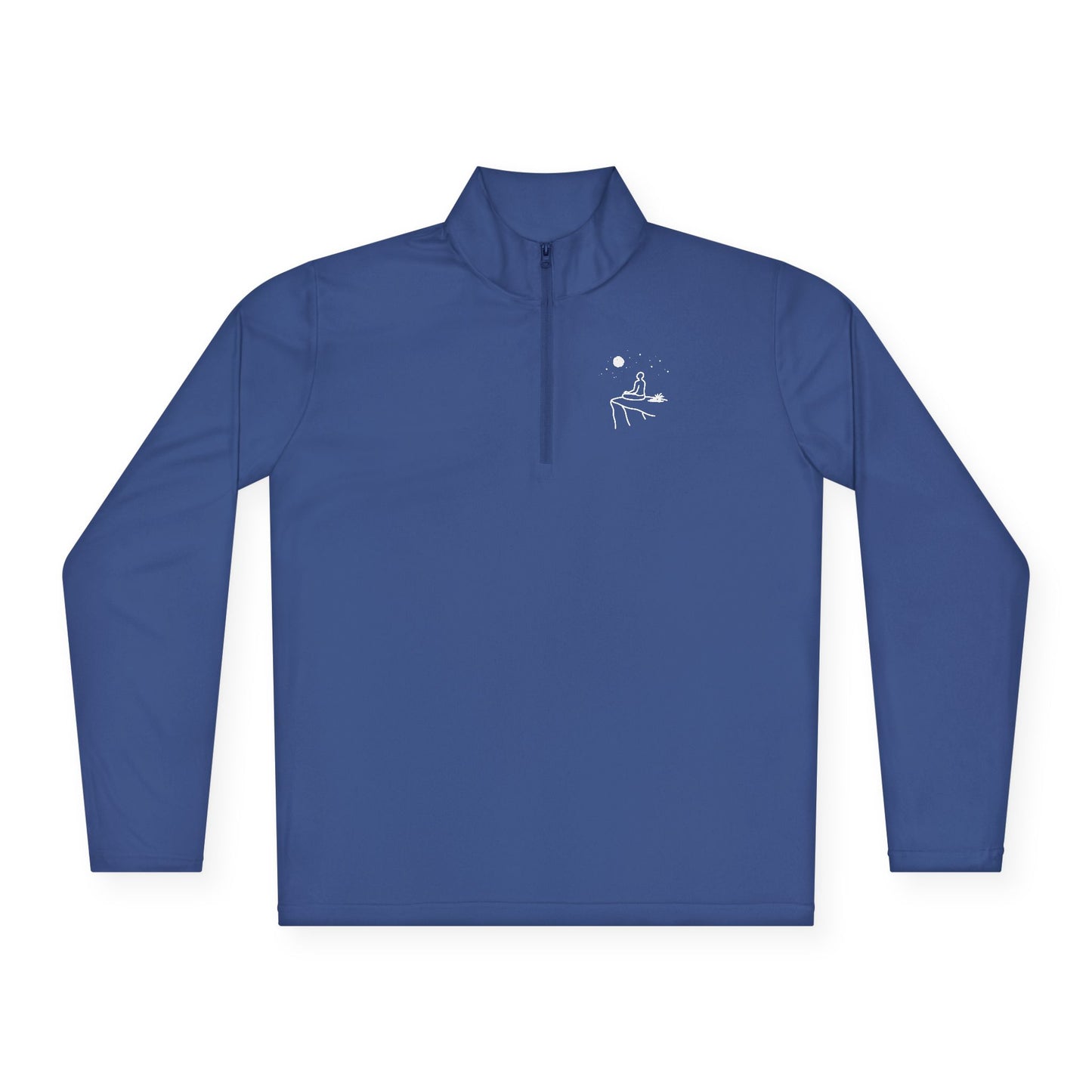 Quarter-Zip Pullover — "breathe you're allowed to take up space" Inspirational Embroidered
